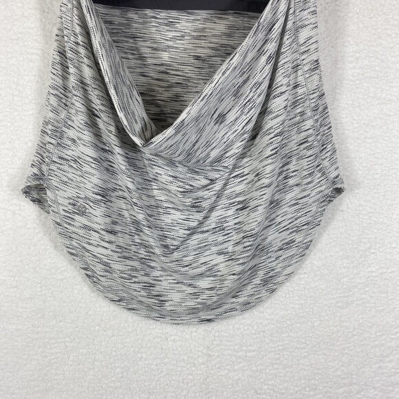 Lululemon Top‎ Womens Sz 8 White Gray Space Dye Raise the Barre Strappy Tank Bra - Picture 7 of 11